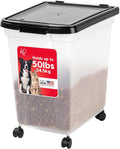 IRIS USA Airtight Dog Food Storage Container, WeatherPro, Removable Wheels by IRISUSA