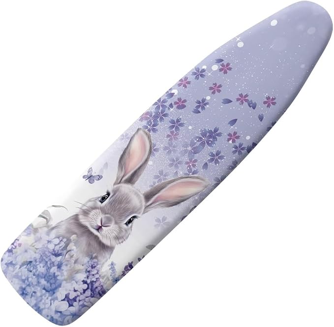 Sprowallow Rabbit Lavender Ironing Board Cover Standard Size Silicone Coated by Sprowallow