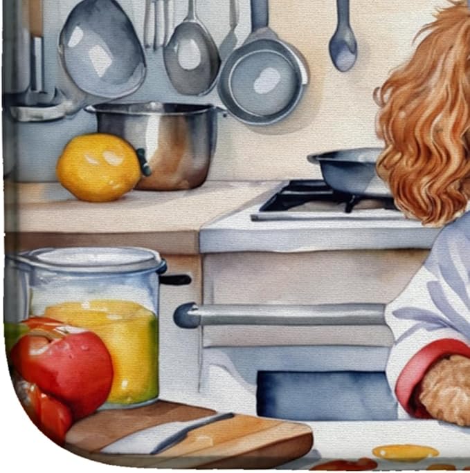 Caroline's Treasures DAC6233DDM Cockapoo The Chef Dish Drying Mat Absorbent - Image 4