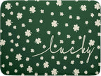 Giwawa St Patricks Day Dish Drying Mat Green Lucky Clovers Dish Drainer Mats by Giwawa