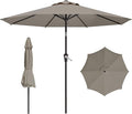 AreShark 9 FT Patio Umbrella for Outdoor, Outdoor Umbrella with Push Button Tilt and Crank, Outdoor Patio Umbrellas with 8 Sturdy Ribs for Market, Garden, Deck, Backyard, Pool (Mist Gray) by Unknown