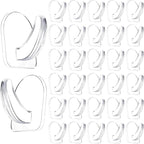 36 Pieces Clear Adhesive Wall Hooks by IAXSEE