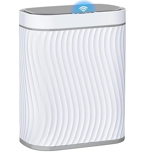 Bathroom Small Trash Can with Automatic Touchless Lid, 2.6 Gallon Smart Garbage by Ogikey