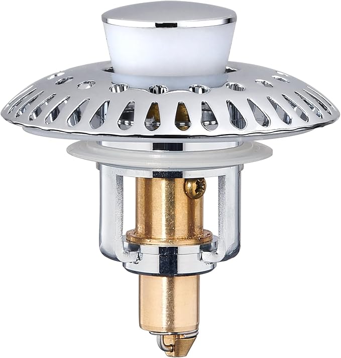 Bathroom Sink Stopper for 1.06"-1.65" Drain Holes, 2 in 1 Bath Sink Drain by Keer