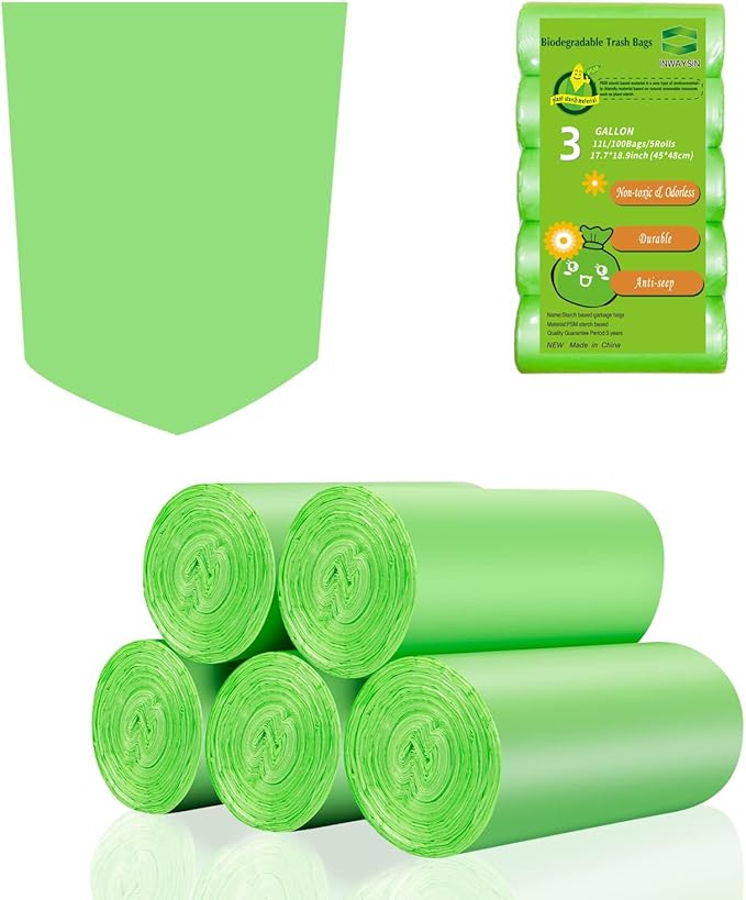 3 Gallon Biodegradable Trash Bags by Inwaysin