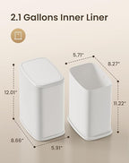 Cesun Small Bathroom Trash Can - Image 7