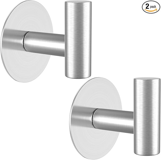 Heavy Duty Self-Adhesive Coat Hooks, Stainless Steel Towel Hooks by VINHOLD