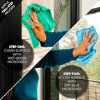 Longmann Microfiber Glass Cleaning Cloths | Streak Free Windows & Mirrors | - Image 3