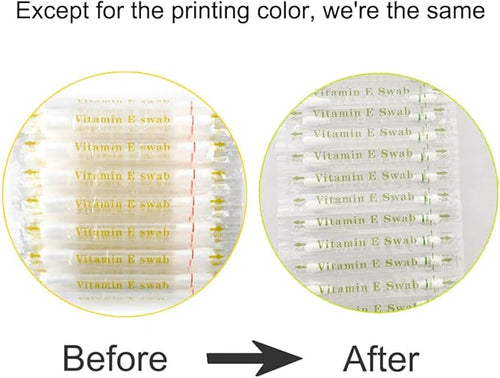100 pcs Vitamin E Lips Oil Swabs Stick Disposable VE Cotton Swab Protect Lip - Image 2