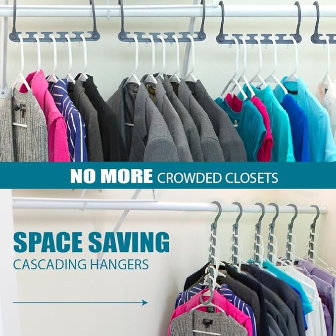 Wonder Hanger Max 10-Pack Space Saving Hangers, Reinforced Hooks Swivels 360° - Image 6