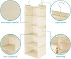 MAX Houser 5 Shelf Hanging Closet Organizer, Space Saver, Cloth Hanging Shelves - Image 5