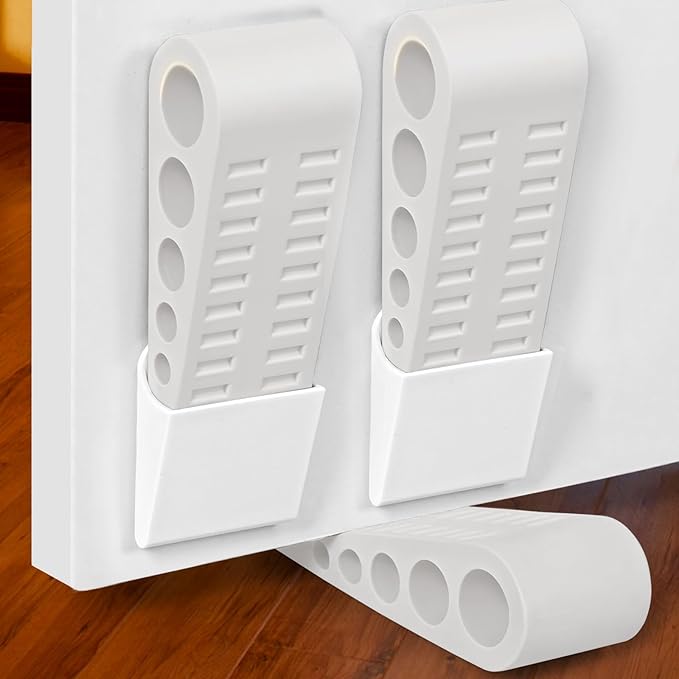 4 Pack Door Stops for Bottom of Door, Rubber Door Stopper Wedge by Optish