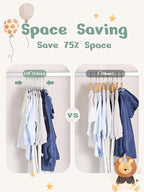 HOUSE DAY 11 Inch Velvet Baby Hangers 50 Pack Grey, Premium Kids Hangers - Image 4