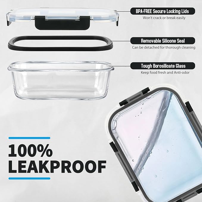 42pcs Glass Food Storage Containers - Image 3