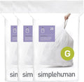 simplehuman Code G 60 Count, Dispenser Pack Custom Fit Liners, Drawstring Trash by Simplehuman