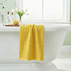 Artoid Mode 1 Pc Yellow 3D Diamond Grid Jacquard Hand Towels - Image 4