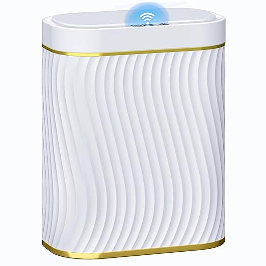 Bathroom Small Trash Can with Automatic Touchless Lid, 2.6 Gallon Smart Garbage by Ogikey