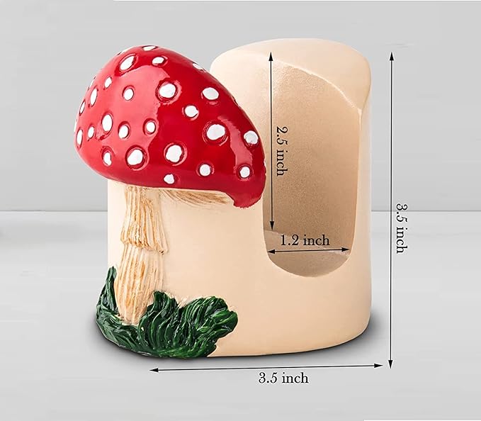 Mushroom Kitchen Sponge Holder Red Ceramic Sponge Holder - Image 4