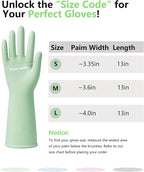 Rubber Cleaning Gloves for Dishwashing, 4 Pairs Reusable Kitchen Gloves for - Image 7