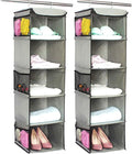 5 Shelves Hanging Closet Organizer, 2 Pack Hanging Storage by BrilliantJo