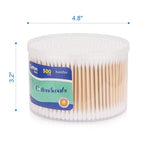 500 Count Cotton Swabs with Strong Bamboo Sticks by Xumzee, Pure Natural Cotton - Image 8