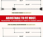 SECURITYMAN 3-in-1 Door Security Bar & Sliding Patio Door Security Bar via - Image 3