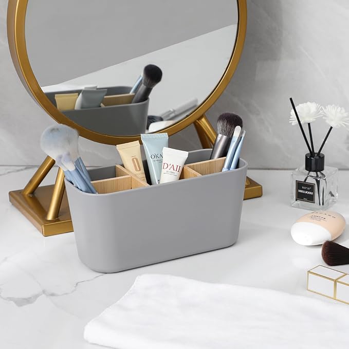 Toothbrush Holders for Bathrooms, Bamboo Tooth Brush Holder - Image 3
