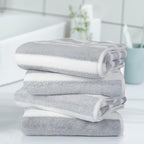 KinHwa Microfiber Hand Towels for Bathroom Soft and Absorbent Face Towels Grey - Image 7