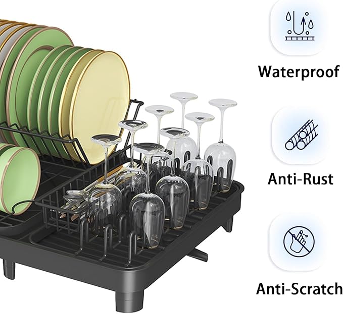 LEMIKKLE Dish Drying Rack, Large-Capacity Dish Drainer - Image 5