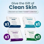 Clean Skin Club Clean Towels® XL Variety 4-Pack Travel Set, Disposable Face - Image 3