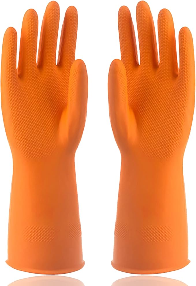 Sibba 1 Pairs Rubber Gloves Dishwashing Kitchen Dish Clean Wash Household by Sibba