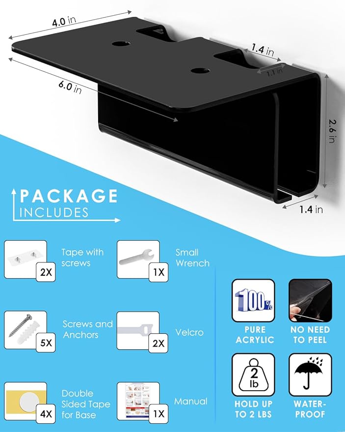 OAPRIRE Electric Toothbrush Holder Wall Mounted, Acrylic Electric Toothbrush - Image 5