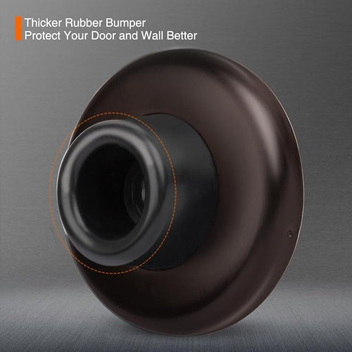 2 Pack Concave Wall Door Bumper Stop Oil Rubbed Bronze – 2-1/2” Outside - Image 2