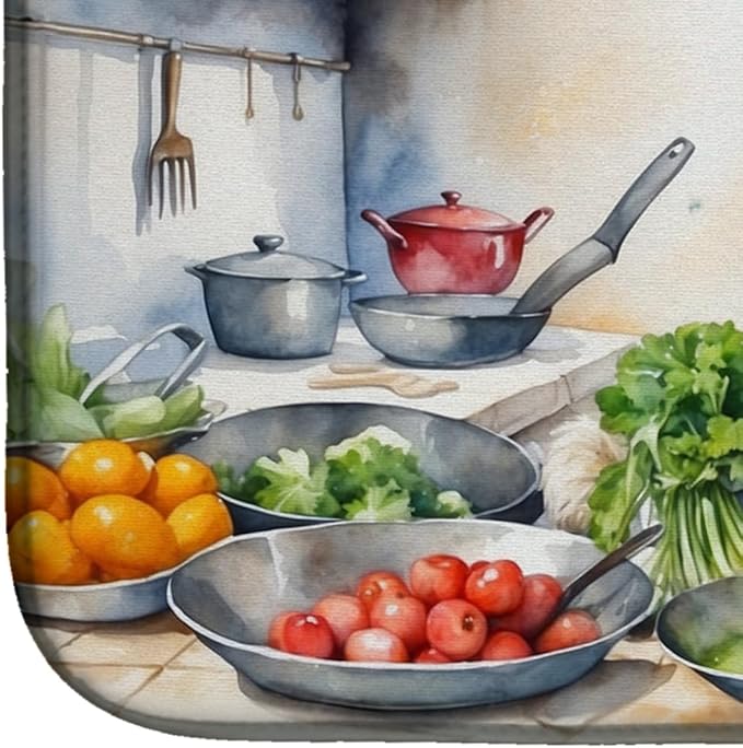 Caroline's Treasures DAC6198DDM Bearded Collie The Chef Dish Drying Mat - Image 4