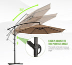Backyard Expressions 10FT Cantilever Patio Umbrella – Outdoor Offset Hanging Umbrella with Smooth Crank, Tilt Adjustment & UV Protection – Heavy-Duty Steel Frame (Base Not Included) - Image 6