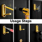4PCS Folding Coat Hooks, Flip Down Heavy Duty Hooks Robe Hook Wall Mounted - Image 7