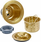 KONE 3-1/2 Inch Brass Sink Drain, Durable Stainless Steel Brass Kitchen Sink - Image 2