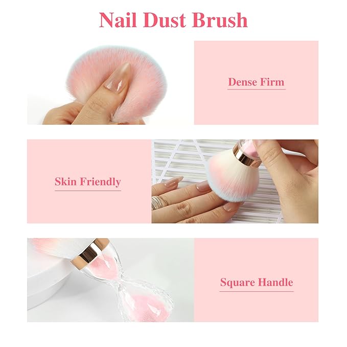 Nail Dust Brush for Acrylic Nails, Soft Brush Nail Art Dust Powder Remover - Image 4