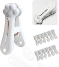 Plastic Clothespins Laundry Clothes Pins -12 Pack, Traceless Clothes Pegs by MEOVVZOO-YourHouseholdExpert