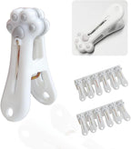 Plastic Clothespins Laundry Clothes Pins -12 Pack, Traceless Clothes Pegs by MEOVVZOO-YourHouseholdExpert