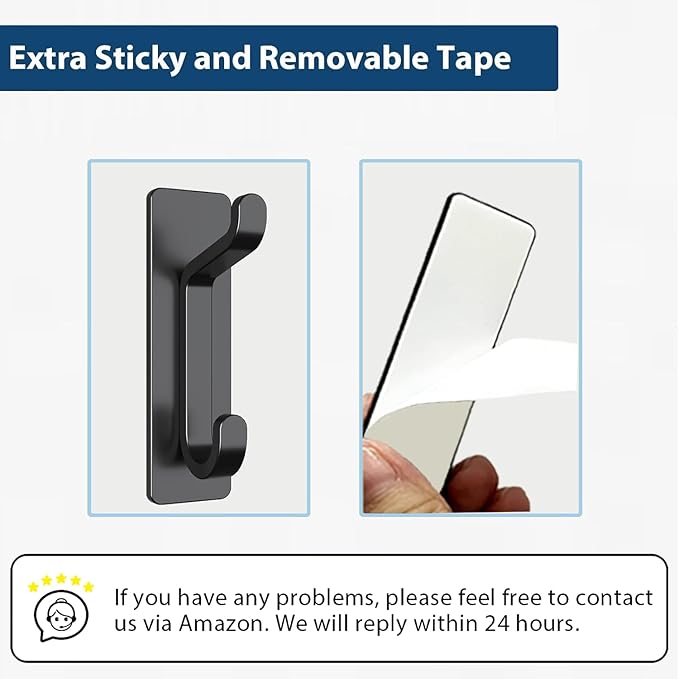 pickpiff Wall Hooks for Coat and Towel: 13LB Adhesive Door Hanger Stick on - Image 5