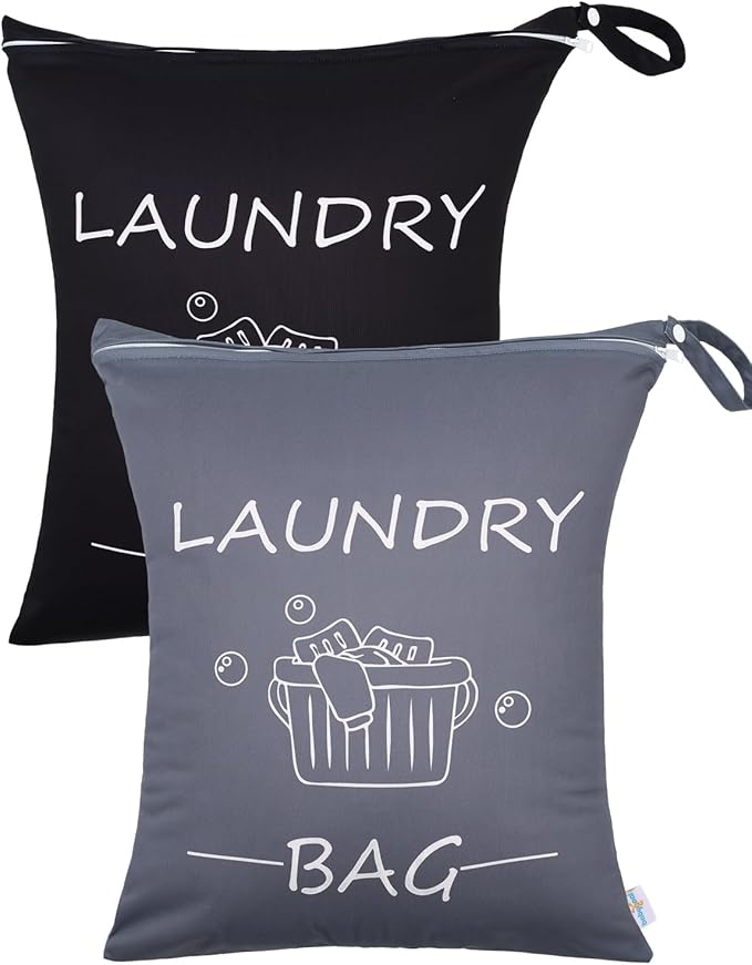 babygoal Travel Laundry Bags 2 Pack, Gym and Swimming-Washable Waterproof Wet by babygoal