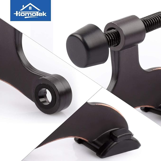 HOMOTEK 6 Pack Hinge Pin Oil Rubbed Bronze Door Stopper, Adjustable Deluxe - Image 6