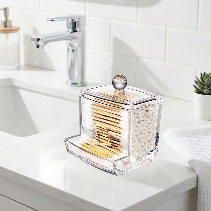 SheeChung 10Oz Acrylic Qtip Holder Dispenser - Image 7