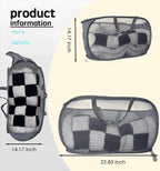 1 Pack Collapsible Laundry Baskets Popup Mesh Laundry Basket Durable Handles - Image 2