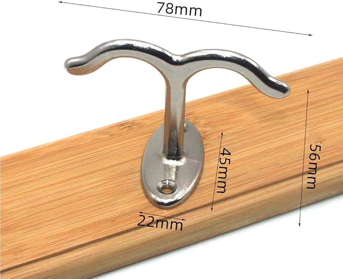 10 Pcs Zinc Alloy Ceiling Double Hook Cabinet Wardrobe Coat Towel Hat Hook - Image 2