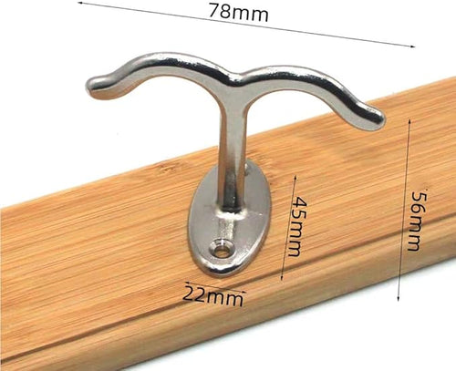 10 Pcs Zinc Alloy Ceiling Double Hook Cabinet Wardrobe Coat Towel Hat Hook - Image 2