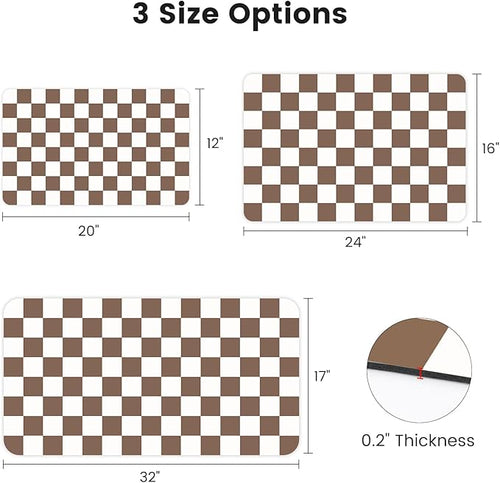 12" x 20" Checkered Dish Drying Mat - Image 2