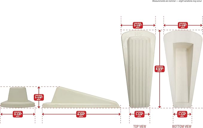 Heavy Duty Rubber Door Wedge, Off White - Image 7