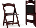 Flash Furniture Hercules Series Folding Chair - Red Mahogany Resin – 2 Pack 800LB Weight Capacity Comfortable Event Chair - Light Weight Folding Chair by FlashFurniture